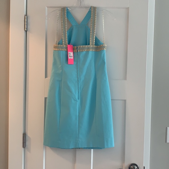 Lilly Pulitzer Vena Stretch Dress-Size 4 Bali Blue - Picture 2 of 3